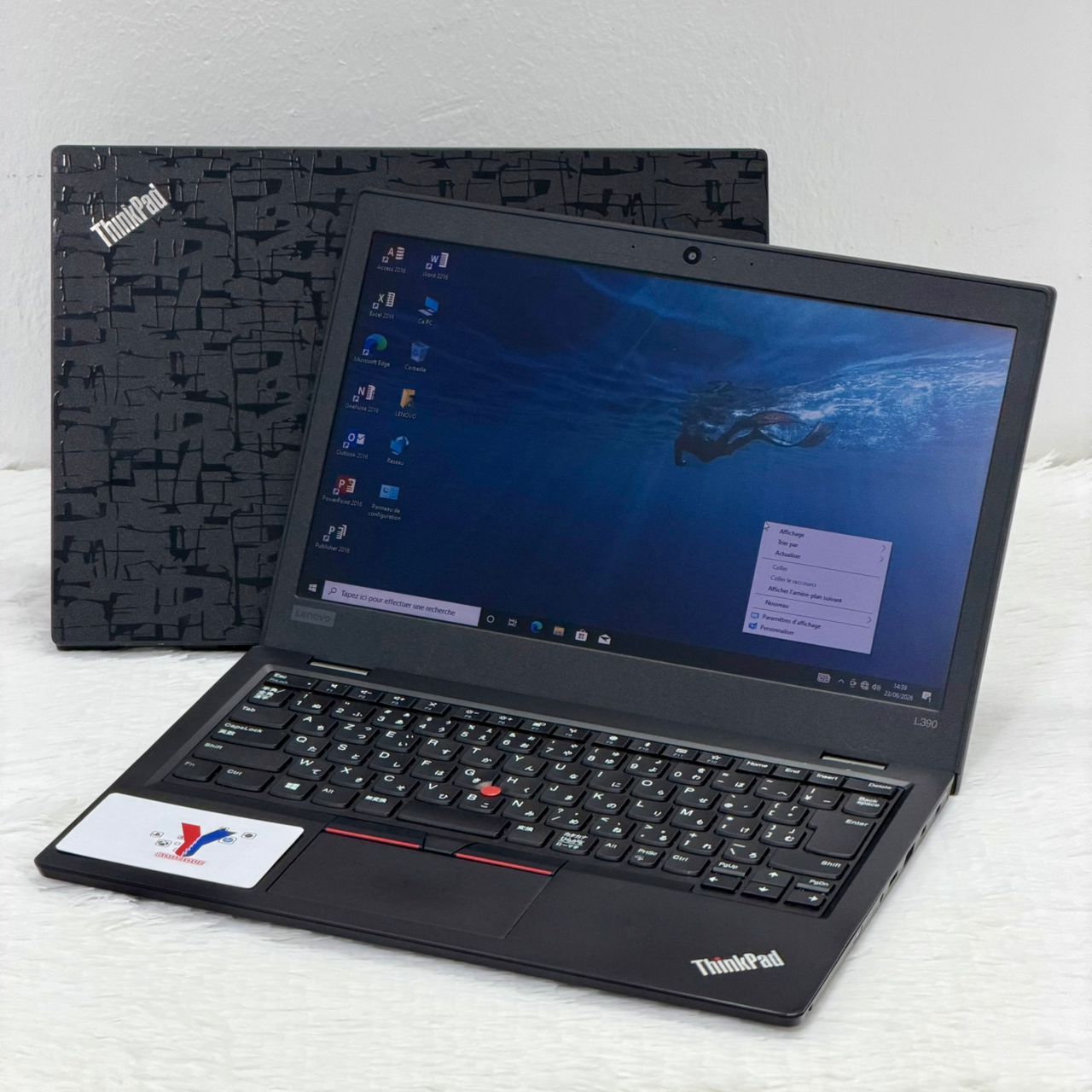 LENOVO L390 Intel (R) Celeron ( R) CPU -4305U - 14’’, 128 Go SSD - 8 Go Ram - Azerty